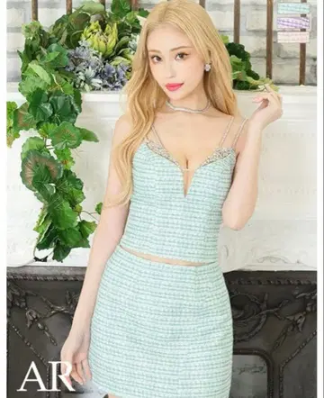 AngelR 트위드 투피스 드레스