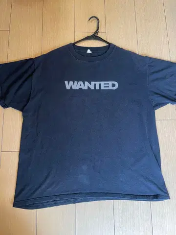 WANTED 로고 T셔츠 블랙