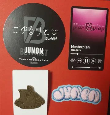 [ 익명 배송 ] JUNON 타워 레코드 카페 카드 코스터 자수 스티커