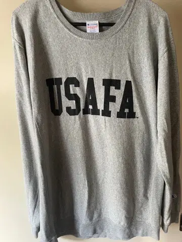 Champion 리버스 위브 USAFA 트레이닝복 그레이 XL