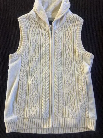 23구 SPORT 아이보리 케이블 짜임 베스트 사이즈 II