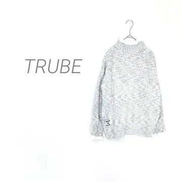 [ TRUBE ] 니트 상의 하늘하늘 귀여운 MIX 촉감 넥