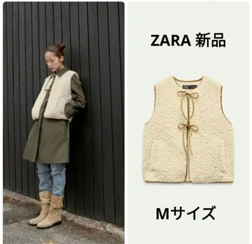 완판템 ZARA 보아 원단 리본 포함 베스트 M 사이즈