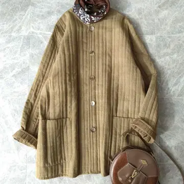 497 요건 레일 실크 퀼팅 자켓 리버서블