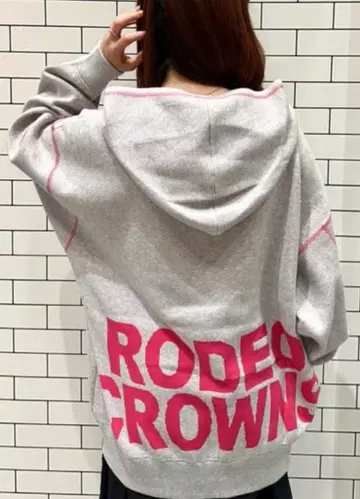 로데오 크라운 맨투맨 로고 후디 택 포함 새상품