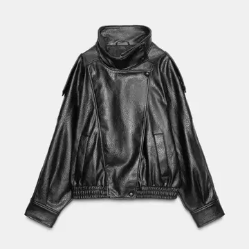 완판템 ZARA 페이크 가죽 자켓 M