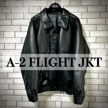 [ A-2 플라이트 자켓 ] 가죽 자켓 크롭 단기장