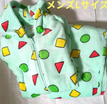 짱구는 못말려 룸웨어 상하의 후드 부착 집업 남성용 L 사이즈