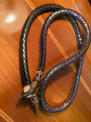 뱀 디자인 목걸이 빈티지 메쉬 스네이크 목걸이