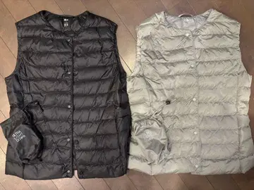 UNIQLO 다운 베스트 M 사이즈 블랙 그레이 2색 세트