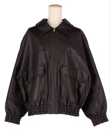 coca 인조 가죽 오버 사이즈 자켓