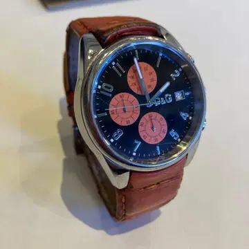 D&G 크로노그래프 손목시계 가죽 정크제품
