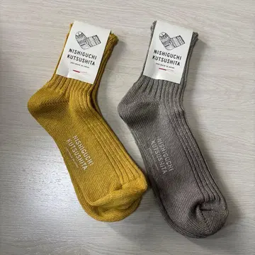 NISHIGUCHI KUTSUSHITA 리브 삭스 2색 세트