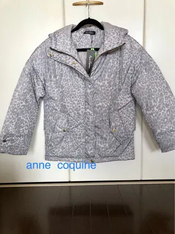 새상품 anne coquine 후드 부착 축열 충전솜 플레어 블루종