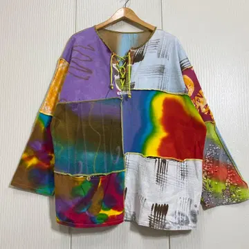 EL RODEO 패치워크 오버 사이즈 풀오버 레이스업