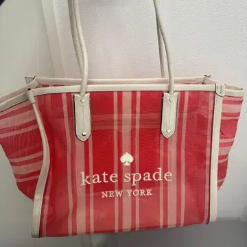 Kate spade new york 토트백 레드 스트라이프 미사용