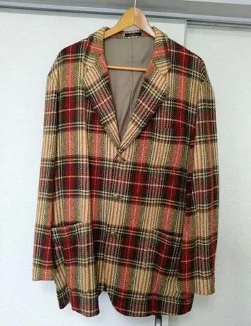 던롭 인터내셔널 ADVENTURE DOG 체크 무늬 블레이저