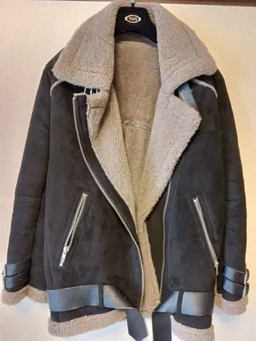 새상품급 더블 라이더스 자켓 페이크 무스탕 보아 블랙