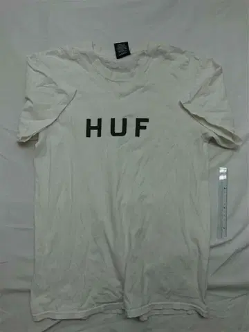 & 로고 프린트 T셔츠 반팔 화이트 계열 남성용 M 사이즈