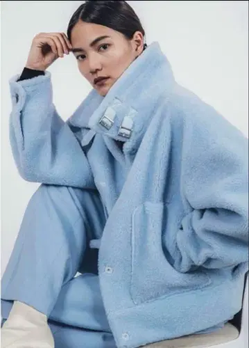 스터닝 루어 에코 무스탕 숏 자켓 블루 사이즈 1