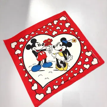 빈티지 80s 미키 미니 하트 반다나 USA제