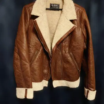 브라운 숏 기장 라이더 자켓