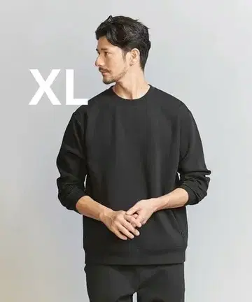 더블 니트 크루넥 맨투맨 XL 블랙