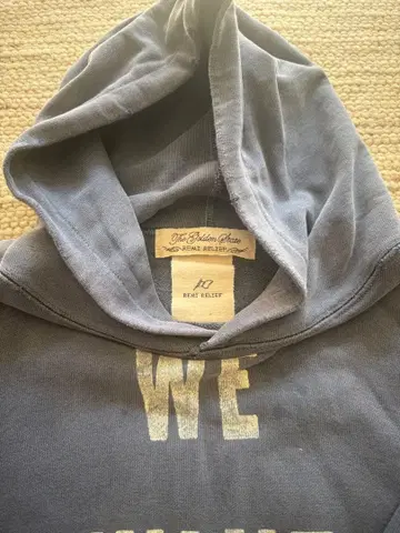 REMI RELIEF 후드 부착 후드티 블루 그레이 S