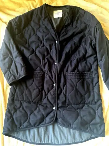 Grand PARK 퀼팅 롱 자켓 네이비