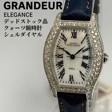 데드스탁 상품 GRANDEUR 쿼츠 손목시계 쉘 다이얼 배터리 교환 완료