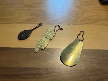 schott 키링 3점 놋쇠 골드