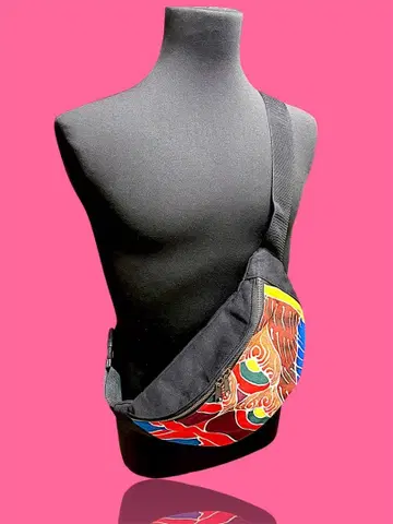 컬러풀 깃발 빈티지 원단 바디백