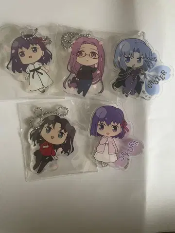 극장판 Fate/stay night 마토 사쿠라 토오사카 린 아크릴 키링