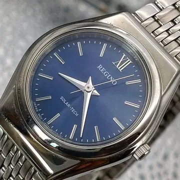 REGUNO 레그노 손목시계 솔라 손목시계 블루 실버 작동품 시티즌