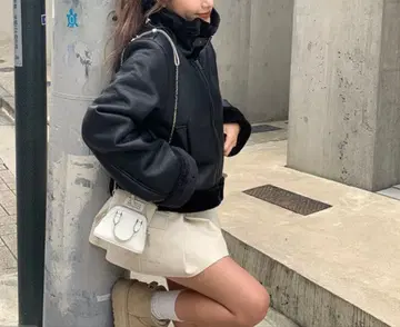 퍼 가죽 블루종 (미사용 새상품)