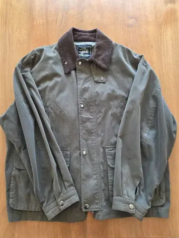 올리브 그린 코튼 자켓