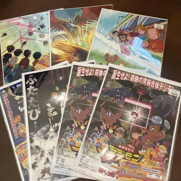 디지몬 제일복권 D상 클리어 포스터 전 6종 세트