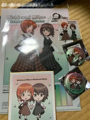 니시즈미 미호 니시즈미 마호 클리어 파일 색지 아크릴 키링 캔뱃지