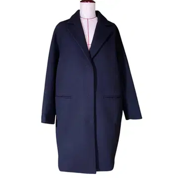 새상품급 ADORE 블랙 체스터 코트 38 어도어 롱 코트 블랙