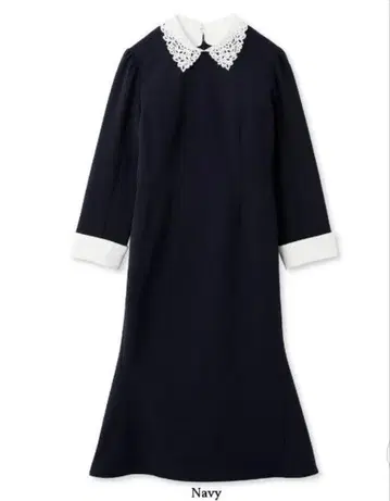 셀포드 자수 칼라 타이트 원피스 CWFO241018