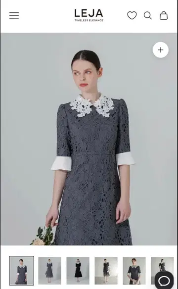 LEJA 결혼식 꽃무늬 레이스 스칼라 스팽글 A라인 원피스 드레스