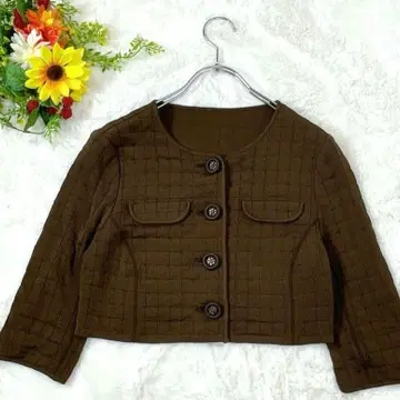 ChaleBlanc 샤레블랑 퀼팅풍 니트 자켓 사이즈 38