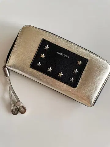 지미추 장지갑 블랙&골드