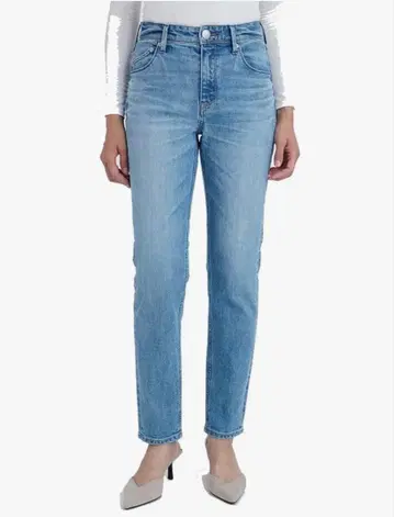 YANUK RUTH 슬림 테이퍼트 데님 라이트 블루