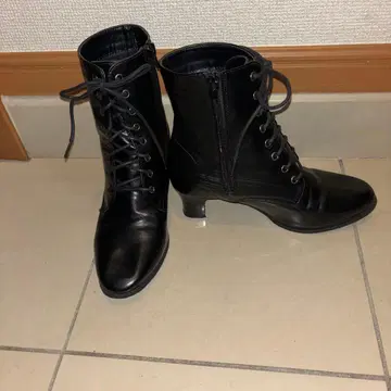 [ 평소 사용에도 ] 하카마용 숏부츠 블랙 컬러 23.5cm