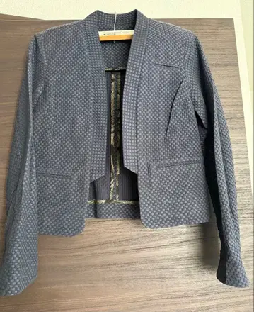 코테랙 숏 기장 자켓 네이비