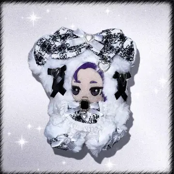 SD 인형 12cm 13cm 인형옷 곰 화이트 트위드