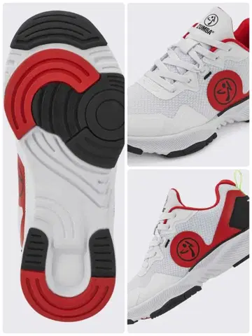 ZUMBA 화이트/레드 스니커즈 23.5cm