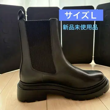 미사용 새상품 GU 라이트 볼륨 첼시 부츠 L 사이즈 블랙