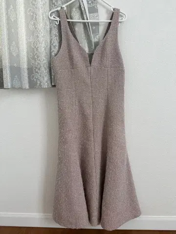 프로포션 드레싱 트위드 오버롤 스커트